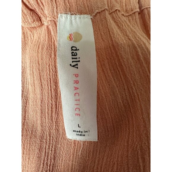 Anthropologie Daily Practice Pink Acid Wash Racerback Tank Dress Large High Low - Picture 3 of 11